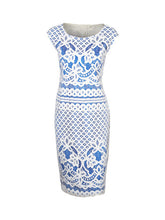 Lace Crochet High Quality Elegant Floral Geometric Print Pattern Women Summer Dress Flower Modest Office Lady Work Pin Up Casual