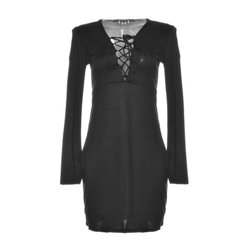 Lace Up Women Dress Sexy Stretch Dress Formal Office Mini Dress Plaid Black White Club Dresses 2015 Long Sleeve Casual Vestidos