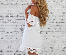 Lace Women Dress Summer Dress 2015 Slash Neck White Dresses Vestidos Femininos Casual Plus Size Women Clothing Vestidos De Festa