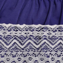 Lace Women Mini Dress Blue Khaki White Dress Three Quarter Sleeve Plus Size Ethnic Causal Frill Dresses Dress Autumn