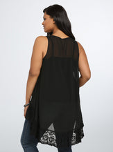 Large Size Lace Mesh Hollow Out High Low Shirt Long Loose Blouse Big Size Black Sheer Chiffon Casuall Blouses Tank Top Summer