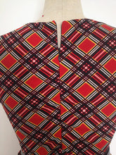 Leisure Red Dress With Belt Plaid Print Dress O-Neck Knee Length Dresses 2016 New Fashion Pencil Summer 2016 High Quality Dress