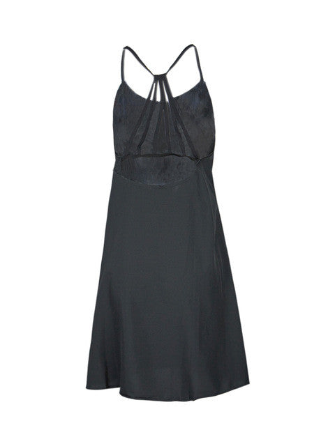 Little Black Front Hollow Out Sleeveless Strappy Empire Waist Backless Chiffon Mini Summer Casual Women Beach Dress Girl 2016