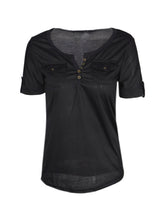 Little Double Pocket Button Up Front Deep V Neck Plunge Sexy Sheer Women Blouse Casual Slim Shirt 2017 Fashion Shirt