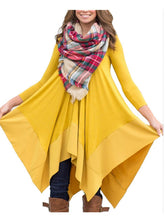 Long Shirt Women High Low Shirt Handkerchief Blouse Loose Oversized Shirts Plus Size Women Clothing Tunic European Style Fashion
