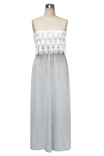 Long Women Dress Strapless White Lace Summer Style Summer Maxi Dress Dresses Women Clothing Vestido Plus Size Vestido Robe