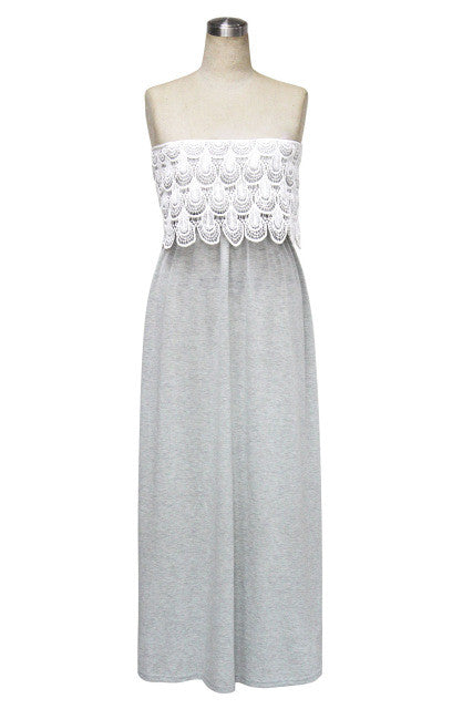 Long Women Dress Strapless White Lace Summer Style Summer Maxi Dress Dresses Women Clothing Vestido Plus Size Vestido Robe