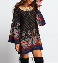 Loose Tribal Pattern Ethnic Print Dress New Arrivals 2016 Women Dresses Women Clothing 2016 Bohemian Dress Boho Lady Summer