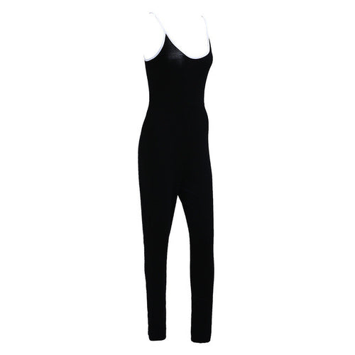 Low Back Bodycon Jumpsuit Women Sexy Bodysuits Rompers Sexy Spaghetti Strap Black Sexy One Piece Playsuit Outfits For Women