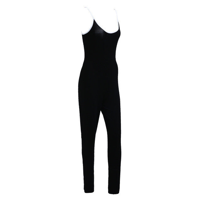 Low Back Bodycon Jumpsuit Women Sexy Bodysuits Rompers Sexy Spaghetti Strap Black Sexy One Piece Playsuit Outfits For Women