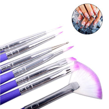 Luxury 7 Nail Art Design Brushes Set Painting Pen Polish Tips Nylon Hair Material Easy to handle and operate Anne