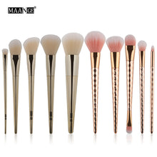 MAANGE 10PCS Cosmetic Makeup Brush Makeup Brush Eyeshadow Brush maquillaje profesional 2017 Anne