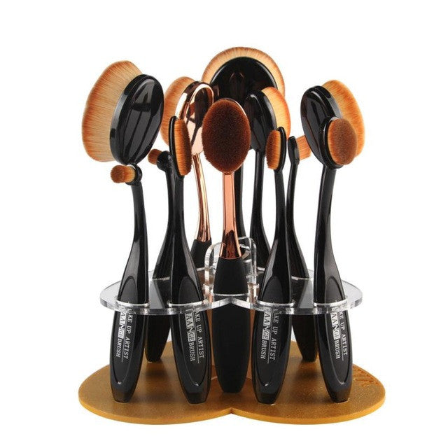 MAANGE 14*16.5cm 12 Hole Love Makeup Brush Holder Drying Rack Organizer Cosmetic Shelf Tool 100% brand new and high quality Anne