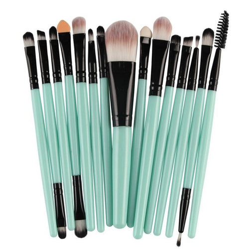 MAANGE 15 pcs Makeup Brush Set tools Make-up Toiletry Kit Wool Make Up Brush Set Goat hair Make up brush 2017 Anne
