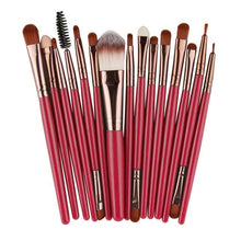 MAANGE 15 pcs/Sets Eye Shadow Foundation Eyebrow Lip Brush Makeup Brushes Tool pinceis de maquiagem escova oval Anne