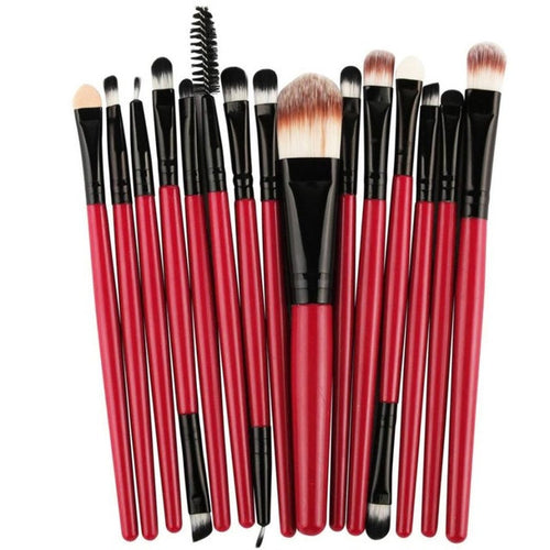 MAANGE 15 pcs/Sets Eye Shadow Foundation Eyebrow Lip Brush Makeup Brushes Tool pinceis de maquiagem escova oval Anne