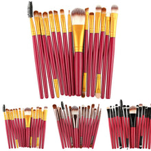 MAANGE 15 pcs/Sets Eye Shadow Foundation Eyebrow Lip Brush Makeup Brushes Tool pinceis de maquiagem escova oval Anne