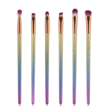 MAANGE 6Pcs Colorful Cosmetic Eyebrow Eyeshadow Brush Makeup Brush Sets Kits Tools oval brushes Anne