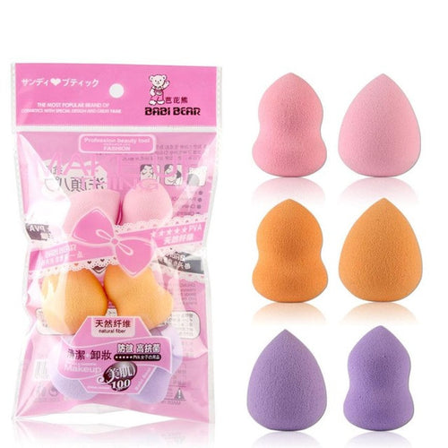 MAANGE Realer 6pcs Pro Beauty Flawless Makeup Foundation Puff Multi Shape Sponges New Latex Material Anne