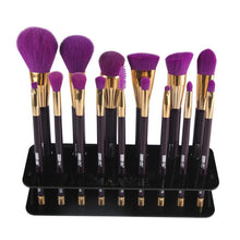 Made of sturdy clear acrylic 15 Hole Square Makeup Brush Holder Drying Rack Organizer Cosmetic Shelf Tool Anne