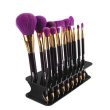 Made of sturdy clear acrylic 15 Hole Square Makeup Brush Holder Drying Rack Organizer Cosmetic Shelf Tool Anne