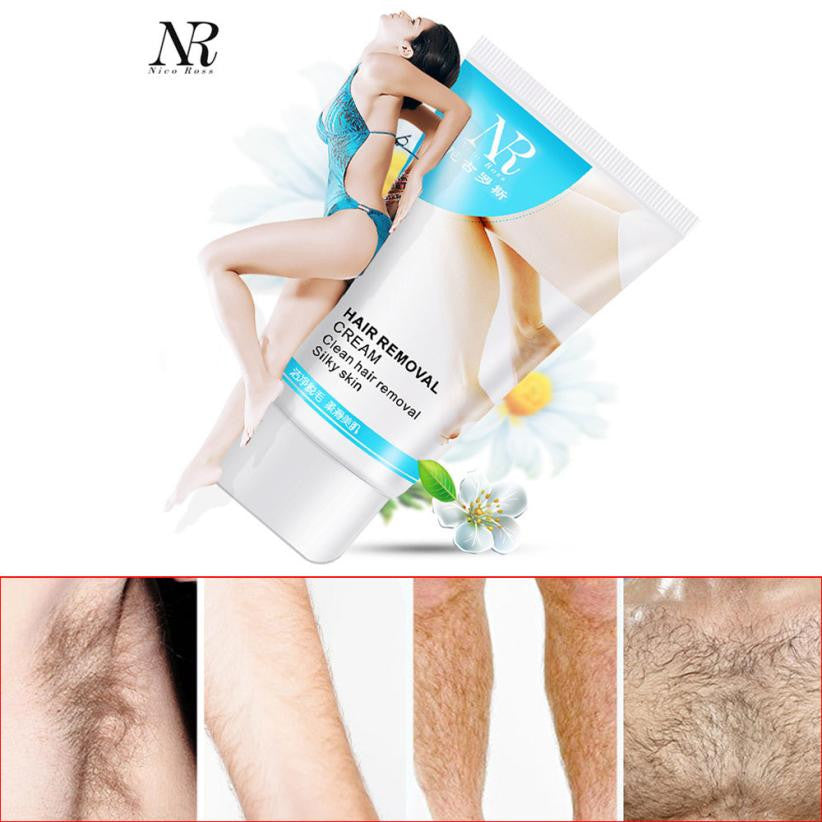 Makes the skin satin smooth and silky soft NR Powerful Permanent Hair Removal Cream Stop Hair Growth Inhibitor Removal Anne