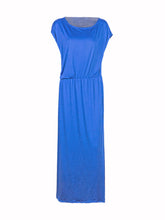 Maxi Dress Plus Size Long High Waist Elegant Dress Loose Dress Robe Longue Yellow Blue Women Party Clothing Summer Fashion
