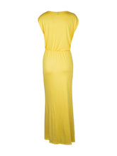 Maxi Dress Plus Size Long High Waist Elegant Dress Loose Dress Robe Longue Yellow Blue Women Party Clothing Summer Fashion