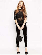Mesh Embroidery See Through Ruched Sexy Hollow Out Crochet Summer Casual Women Loose New Arrival Women Blouses 2016 Blouse Top
