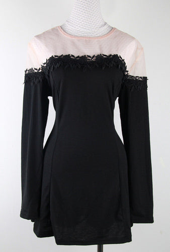 Mesh See Through Casual Dress Tulle Transparent Lace Women Dress Roupas Vestidos Femininos Vestido Casual Petite Mini Dress