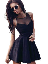 Mesh Skater A Line Dress See Through Summer Girl Mini Short Pleated Dress Sexy Casual Women Party Slim Sweet 2017 Cocktail