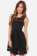 Mesh Striped See Through High Waist Women A Line Dress Girl Summer Sundress Casual Mini Short Dress 2016 Lady High Quality