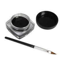 Mini Eyeliner Gel Cream With Brush Makeup Cosmetic Black Waterproof Eye Liner Professional Eyeliner Make up Brush tools