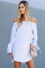 Mini Off Shoulder Loose Casual Dress Solid Bow Pink Summer Dresses Women Shift Dress Summer 2016 New Fashion Dresses