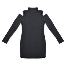 Mini Women Dress Knitted Long Sleeve Winter Dress Turtleneck Cut Out Casual Sweater Dress Sexy Club Robe Cotton Shirt Dresses