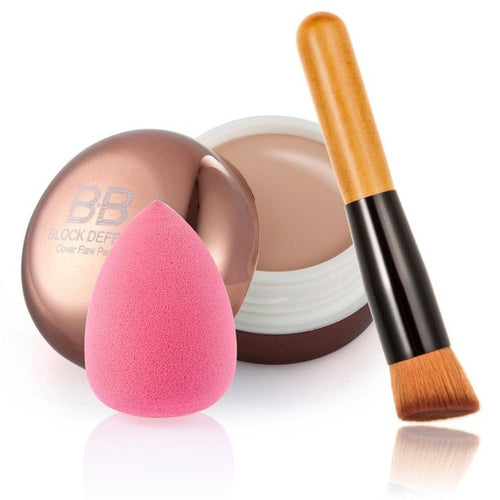 Moisturizing Concealer + Inclined Partner Powder Brush + Water Drop Shape Puff you should have one easy to take Anne