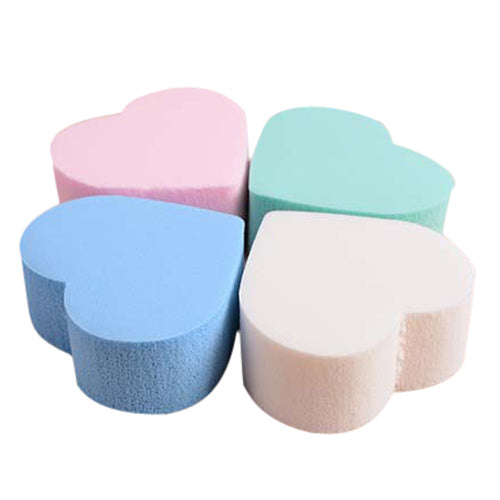 Most Popular 4.0*5.0*1.5CM 4PC Pro Beauty Flawless Makeup Foundation Puff Heart-shaped Sponge Anne