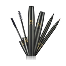 Most Popular High quality paste and the 3D fiber 2Pcs Makeup Liquid Eye Liner Pens Tool + Mascara + Waterproof 3D Eyelash Fiber