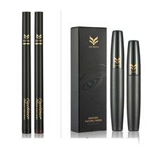 Most Popular High quality paste and the 3D fiber 2Pcs Makeup Liquid Eye Liner Pens Tool + Mascara + Waterproof 3D Eyelash Fiber