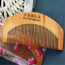 Most Popular Natural Wide Tooth Peach Wood No-static Massage Hair Mahogany Comb NEW wood Material massaging your hair Anne