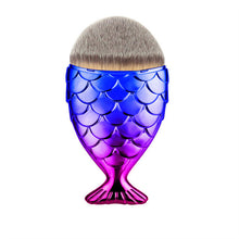 Multicolor Fish Scale Makeup Brush Fishtail Bottom Brush Powder Blush Makeup Cosmetic Brushes Tool #2323