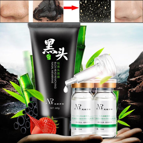 NR Deep Cleansing Peel Off Black Mud Facial Mask Remove Blackhead Three Steps for All Skin Types Mineral Mud 2017 Anne