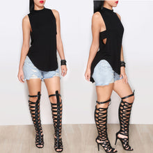 Neon Green Women Blouse Tank Red Side Tab Cutout Top Summer Style Fashion Women Blouse Open Back Top Women Sleeveless Tops