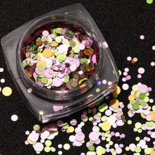New 12PCS Hot Fashion Mixed Mini Round Thin Nail Art Glitter Paillette Nail Tip Bottle Gel Polish Decoration Manicure Tools