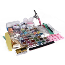 New 48 Pots Acrylic Nail Art False Finger Pump Clipper Brush Set kits Women Beauty 2016