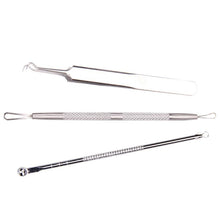 New And Hot Stainless Blackhead Facial Acne Spot Pimple Remover Extractor Tool Comedone 3Pcs new and high quality Anne