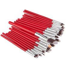 New Arrival 20pcs Red Makeup Brushes Professional Cosmetic Foundation Brush Hot Makeup Brush Set Freeshipping
