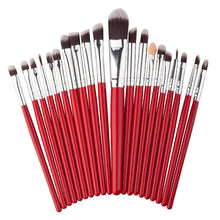 New Arrival 20pcs Red Makeup Brushes Professional Cosmetic Foundation Brush Hot Makeup Brush Set Freeshipping