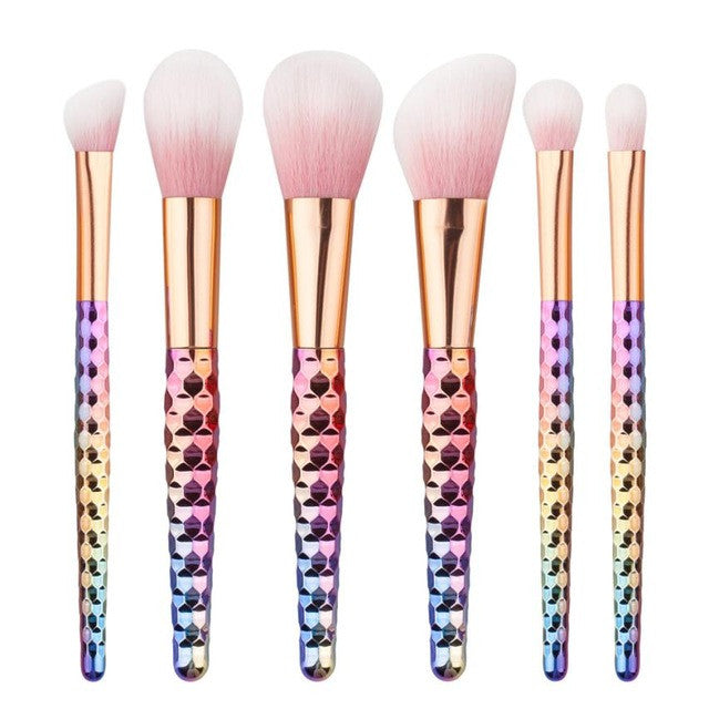 New Arrival 6PCS Cosmetic Makeup Brush Makeup Brush Eyeshadow Brush Wooden Handle + Animal Hair And Fiber Anne