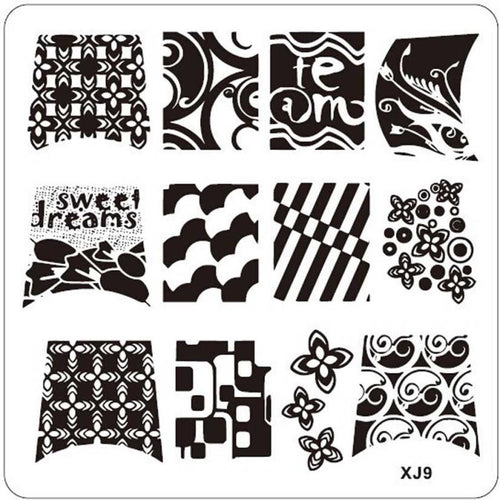 New Arrival DIY Nail Art Image Stamp Stamping Plates Manicure Template XJ Series Nail polish Stamping tool Free Shipping Anne